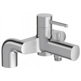 Смеситель на горизонтальную поверхность (деку) с изливом Cuff с выходом на душ (без лейки), на 2 отв. E37043-CP Jacob Delafon
