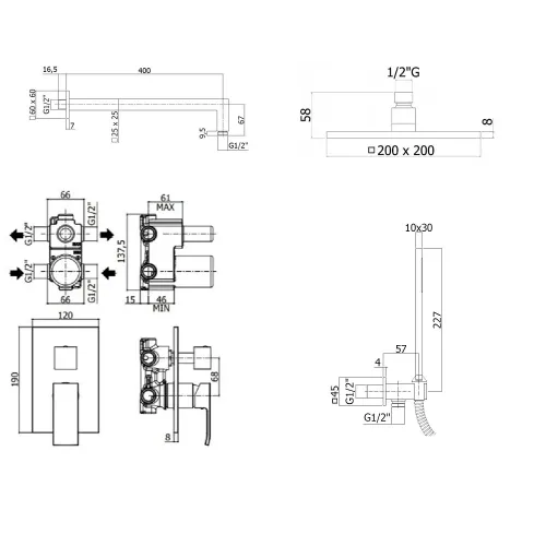Комплект смесителей PAFFONI Elle KITEL018NO/M