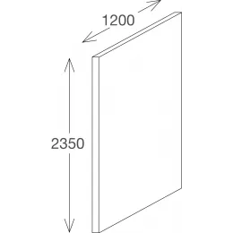 Декоративная панель на стену Pannolux 120х233,5 см, белый/матовый серый E63000-D28 Jacob Delafon