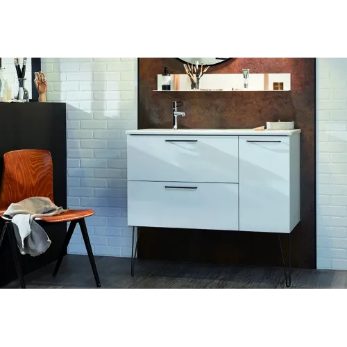 Модуль под раковину Odeon Rive Gauche 100х50,8х56,8 см, белый блестящий, ручки хром EB2544-R5-N18 Jacob Delafon