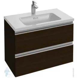 Модуль с раковиной Vox 60 см, черное дерево, 2 ящика, подвесной монтаж EB2105-DD1+EB2030-RA-E15 Jacob Delafon