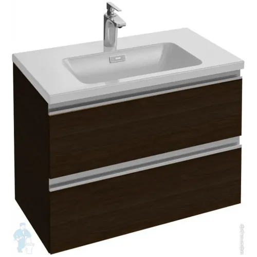 Модуль с раковиной Vox 60 см, черное дерево, 2 ящика, подвесной монтаж EB2105-DD1+EB2030-RA-E15 Jacob Delafon