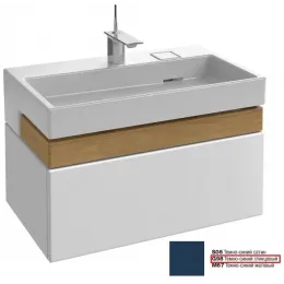 Модуль под раковину Terrace 80х48х38 см, темно-синий глянцевый, верхний ящик из цельного дерева, система push-to-open EB1186-G98 Jacob Delafon