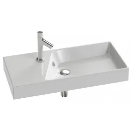 Подвесная раковина Formilia Rythmik 80х37х8,5 см, одно отверстие для смесителя, санфарфор EXP112-00 Jacob Delafon