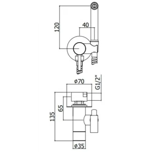 Гигиенический душ Paffoni TWEET ROUND ZDUP110NO