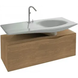 Модуль с раковиной Stillness 120 см, натуральный дуб, установка раковины по центру, подвесной монтаж E1292-00+EB2000-P6 Jacob Delafon