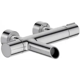 Настенный смеситель Toobi с выходом на душ (без лейки), неповоротный излив, термостат E8992-CP Jacob Delafon