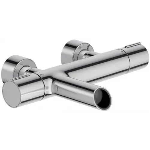 Настенный смеситель Toobi с выходом на душ (без лейки), неповоротный излив, термостат E8992-CP Jacob Delafon