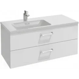 Модуль под раковину Vox 100х46х45,2 см, раковина слева, 2 ящика, белый глянцевый, изогнутая ручка EB2075-R1-G1C Jacob Delafon