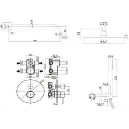 Комплект смесителей PAFFONI Light KITLIG018CR