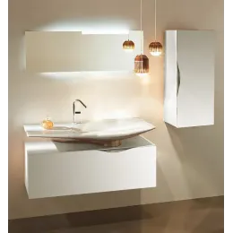 Комплект мебели для ванной Stillness 120 см, белый блестящий лак, с подогревом, с подсветкой, подвесной монтаж E1292-00+EB2000-G1C+EB2008-NF Jacob Delafon