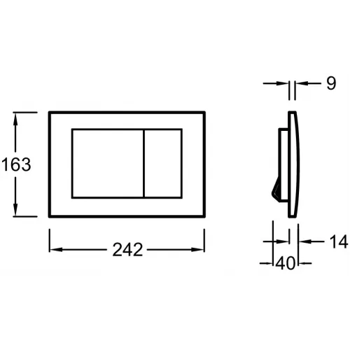 Клавиша смыва хром/велюр, хром, сталь, механическая, олеофобная, антивандальная E4325-38R Jacob Delafon