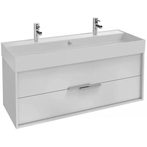Модуль под раковину Vivienne 120х46х45,2 см, фасад и корпус: белый меламин, ручки хром EB1509-N18-N18 Jacob Delafon