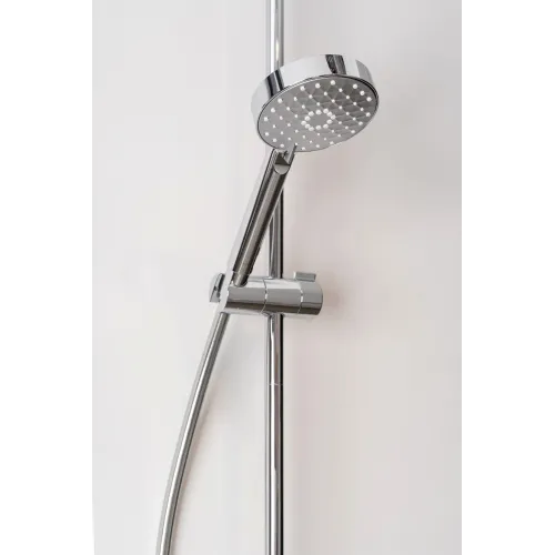 Душевая система Atom E26237-CP 3 режима, 25 см, round, с повор. изливом, термостат, верхний душ, с лейкой E26237-CP Jacob Delafon