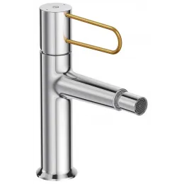 Смеситель для биде Odeon Rive Gauche ручка - золото, с донным клапаном E21033-GLD-CP Jacob Delafon