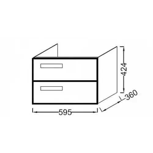 Комплект мебели для ванной Formilia Rythmik 60 см, квебекский дуб, с подсветкой, подвесной монтаж EXQ112-Z-00+EB1411-NF+EB1301-E10 Jacob Delafon