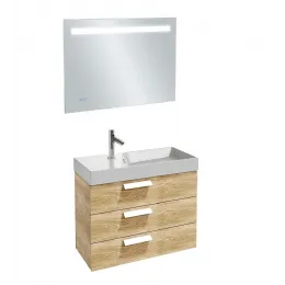 Комплект мебели для ванной Rythmik 80 см, подвесной монтаж, с подсветкой EB1160-NF+EXO112-Z-00+EB1309-E70 Jacob Delafon