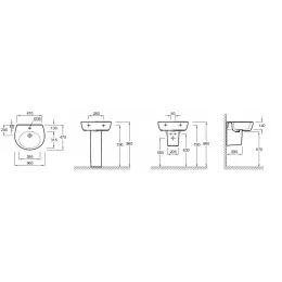 Подвесная раковина Ove 56х47,5х14 см, санфарфор E1563-00 Jacob Delafon