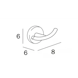 Крючок для ванной INDA FORUM A3620BCR