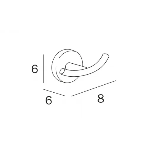 Крючок для ванной INDA FORUM A3620BCR