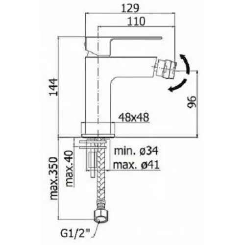 Смеситель для биде Paffoni Elle EL131CR