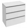 Тумба для ванной Vox 3 ящика, белый блестящий, встроенные ручки 80х46 см EB2066-RA-N18 Jacob Delafon