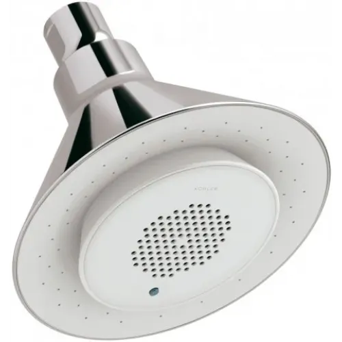 Лейка верхнего душа Moxie 13 см, round, хром / белый, без держателя 9245D-CP Jacob Delafon