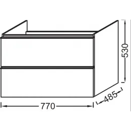 Модуль под раковину Odeon Up 77х48,5х53 см, смешанное дерево EB895-F90 Jacob Delafon