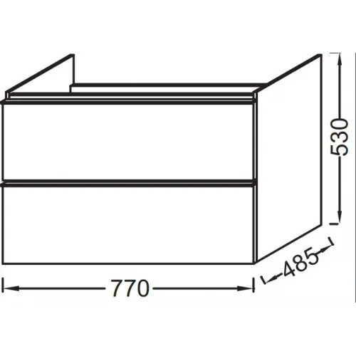 Модуль под раковину Odeon Up 77х48,5х53 см, смешанное дерево EB895-F90 Jacob Delafon