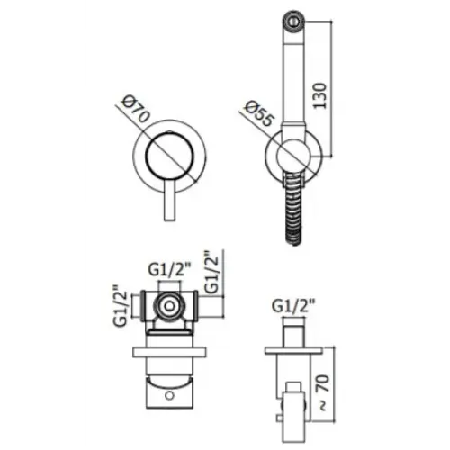 Гигиенический душ Paffoni LIGHT KITDUP110NO
