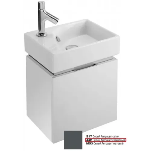 Модуль под раковину Rythmik 38,6х29х36,9 см, 1 дверца, серый антрацит глянцевый EB1036-442 Jacob Delafon