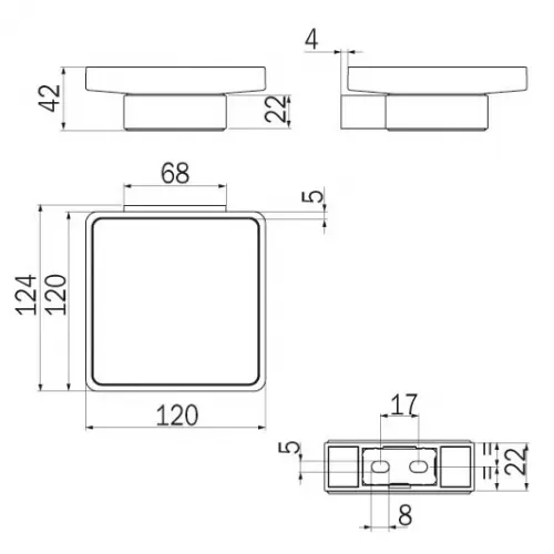 Мыльница INDA INDISSIMA A88110CR21