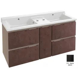 Модуль под раковину Soprano 136х53,5х63,5 см, черное дерево, 4 выдвижных ящика, 1 внутренний ящик EB1335-E15 Jacob Delafon