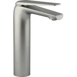 Высокий смеситель на столешницу Avid 20,4 см, полированный никель, неповоротный излив, без донного клапана E97347-ND-BN Jacob Delafon