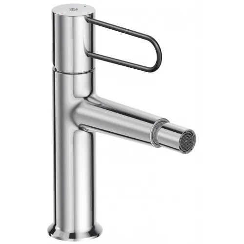 Смеситель для биде Odeon Rive Gauche ручка - черный матовый, с донным клапаном E21033-BLV-CP Jacob Delafon