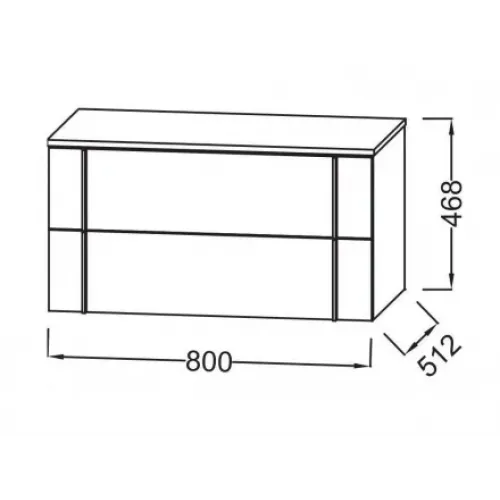 Тумба для ванной Nouvelle Vague аквамарин сатин, подвесной монтаж 80х51,2 см EB3054-M43 Jacob Delafon