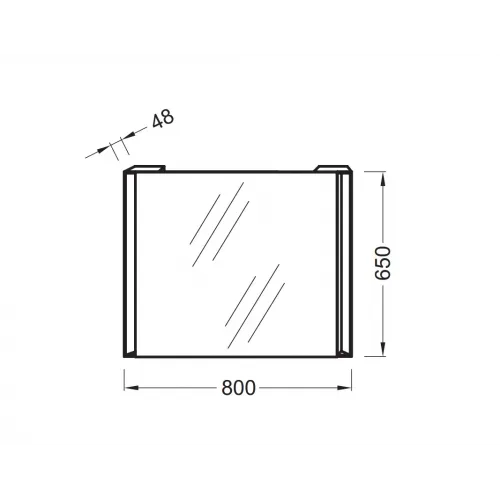 Зеркало Reve 80х65 см, с боковой подсветкой, с подсветкой EB582-NF Jacob Delafon