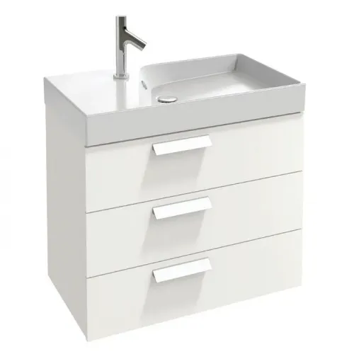 Модуль с раковиной Rythmik 80 см, белый блестящий, столешница слева, 3 ящика, подвесной монтаж EXP112-Z-00+EB1308-N18 Jacob Delafon
