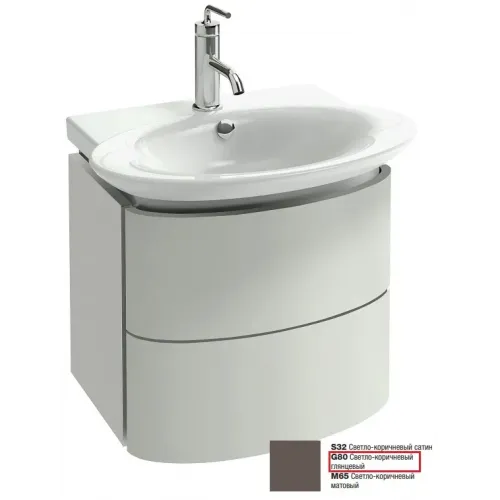 Модуль под раковину Presqu'ile 50х41х45,2 см, 2 ящика, светло-коричневый глянцевый EB1102-G80 Jacob Delafon