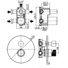 Смеситель для душа Paffoni Jo JO019NO