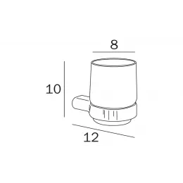 Стакан для щеток INDA MITO A2010NCR + R00100007