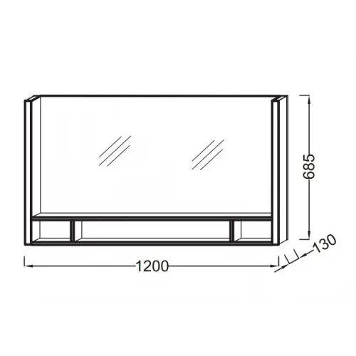Зеркало Terrace 120х68,5 см, с подсветкой и полочкой, с подсветкой EB1183-NF Jacob Delafon