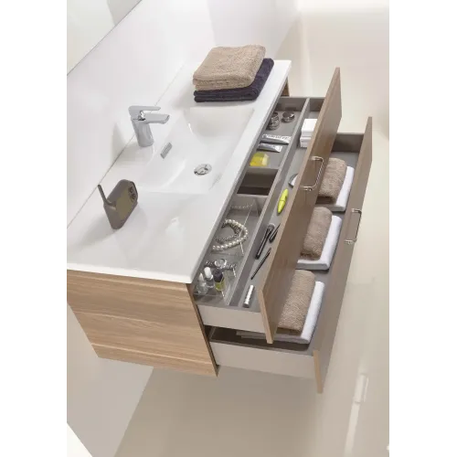 Модуль под раковину Vox 120х46х45 см, серый антрацит лак, 2 ящика, встроенные ручки EB2021-RA-442 Jacob Delafon