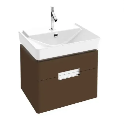 Комплект мебели для ванной Reve 60 см, с 2 ящиками, светло-коричневый, с подсветкой, подвесной монтаж E4802-00+EB1134-G80+EB575-NF Jacob Delafon