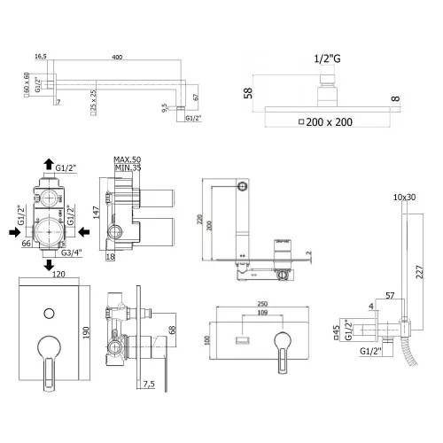 Комплект смесителей PAFFONI Ringo KITRIN015NO105