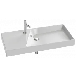 Подвесная раковина Formilia Rythmik 100х46х8,5 см, одно отверстие для смесителя, санфарфор EXN112-00 Jacob Delafon