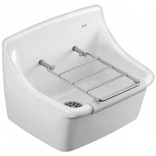 Подвесная раковина Norma 45х36х16 см, с отверстиями для решетки, санфарфор E1899-00 Jacob Delafon