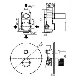 Смеситель для душа Paffoni Jo JO015NO