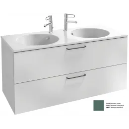 Модуль под раковину Odeon Rive Gauche 120х50,8х56,8 см, эвкалипт глянцевый, чёрные ручки EB2525-R9-G1O Jacob Delafon