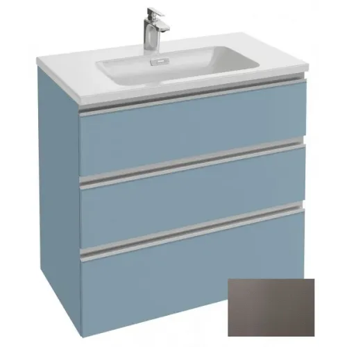 Модуль под раковину Vox 80х46х73,4 см, 3 ящика, серая кожа EB2048-RA-N29 Jacob Delafon